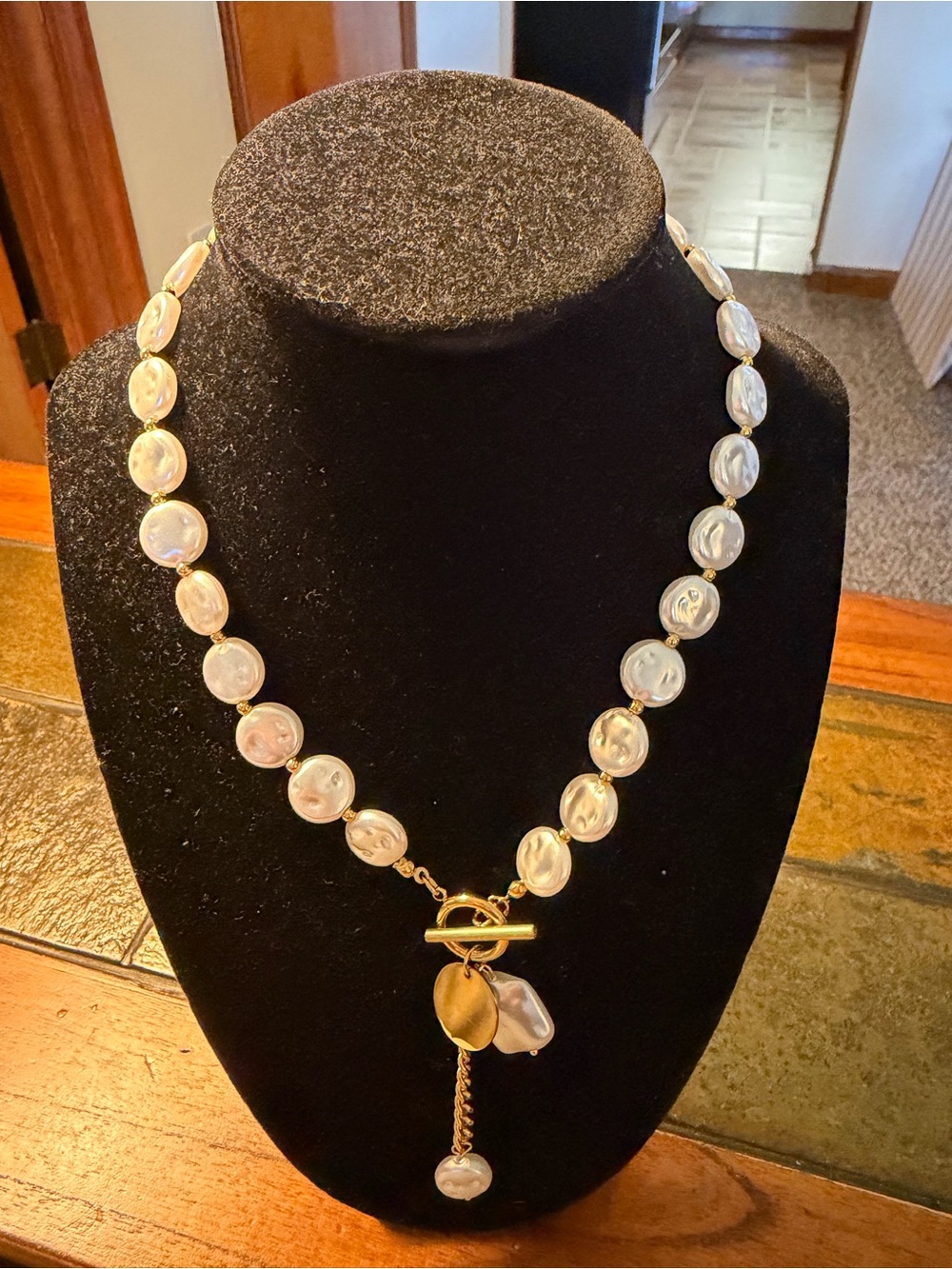 Mayamar Coin Pearl Statement Necklace - MM-01611